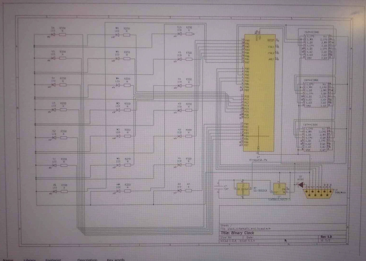 Binary clock circuit.