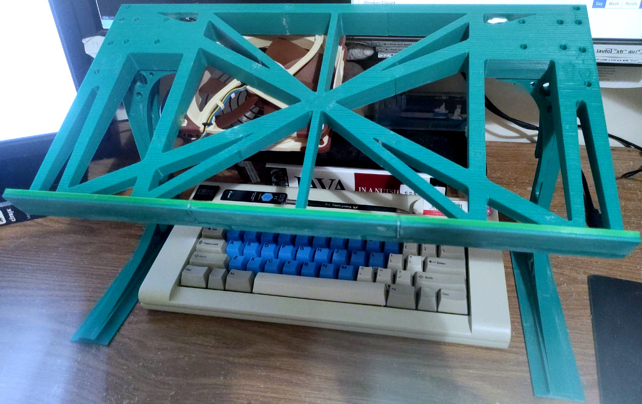 Laptop stand from front.